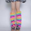 Furs Leg Warmer Winter Furry Long Boot Cuffs Fuzzy Shoes Cover Party Costume