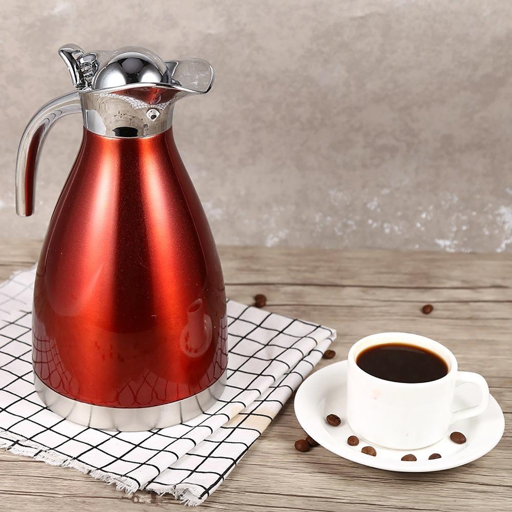 Doppelwandige Kaffeekanne Edelstahl Heißwasserflasche Vakuumisoliert Thermoskanne Für Tee