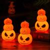 Lanterna di zucca di Halloween con illuminazione a LED, 3 livelli, lampada di zucca con sorriso spaventoso, lanterna di Halloween per la decorazione della porta d'ingresso e del portico