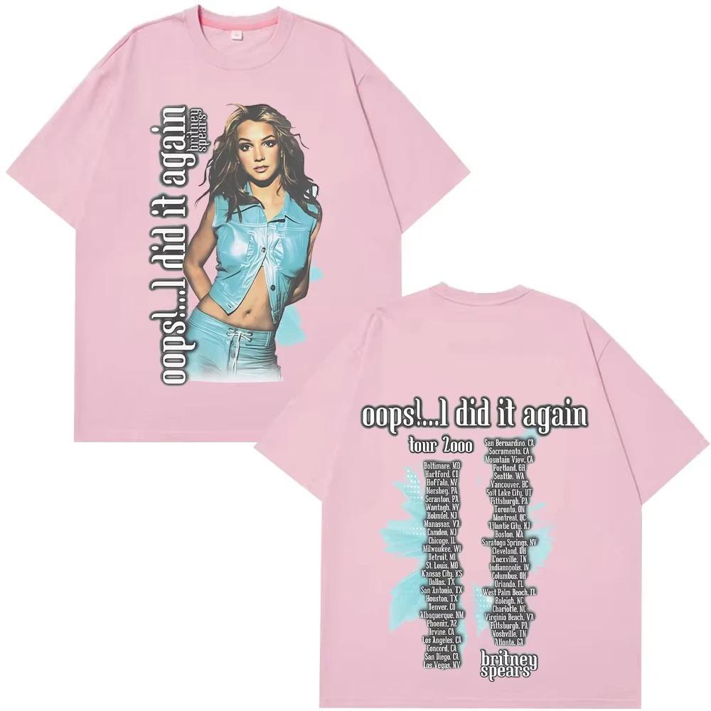 Britney Spears Oops I Did It Again 2026 Tour TShirt Mens Fashion Hip Hop 2026 Spring Summer Couple Casual Wear Tshirts