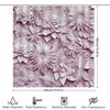 Luxurious Pink Paper Flowers Shower Curtain Waterproof Decoration For Bathroom Accessories Size 180X205Cm (70 X 80)