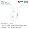 ZigBee Wall Touch Smart Light Switch with Neutral Wire/No Neutral Wire,No Capacitor Needed Smart LifeTuya 2/3 Way Muilti-Control
