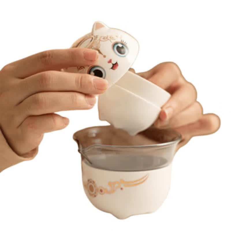 Lucky Cat Ceramic Tea Set