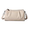 Cloud Cover Women's Premium Genuine Leather Ruffled Handbag with Shoulder Strap
