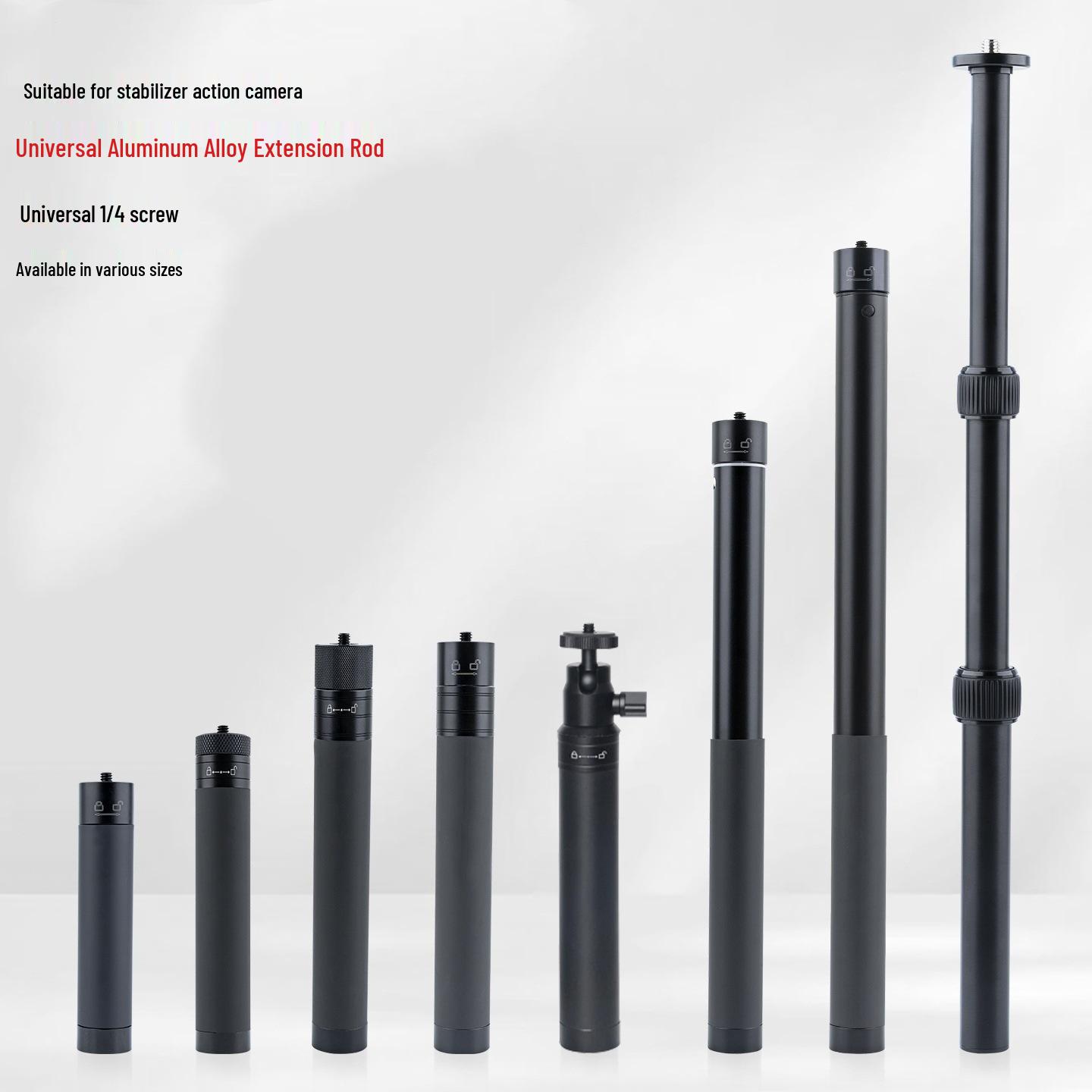 Asta di estensione stabilizzatore universale: Bastone da Selfie Portatile e Treppiede per DJI, Feiyu, Zhiyun, Fotografia con Action Camera