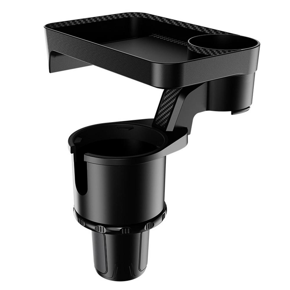 Car Cup Holder With Attachable Tray 360 Degree Swivel Adjustable Car Food Eating Tray Table For Cup Holders Expander