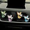 1pc Colorful Butterfly Car Air Freshener Clip, Aroma Vent Clip with Fragrance Source - Balm/Compressed Scent Tablet/Incense Stick
