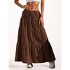 QICED Women's Fashion Casual Solid Color Print  Skirt
