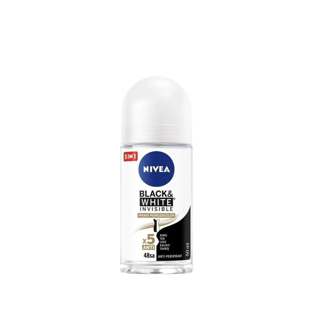 

Шариковый дезодорант Nivea Black&White Invisible Silky Smoothness для женщин 50 мл