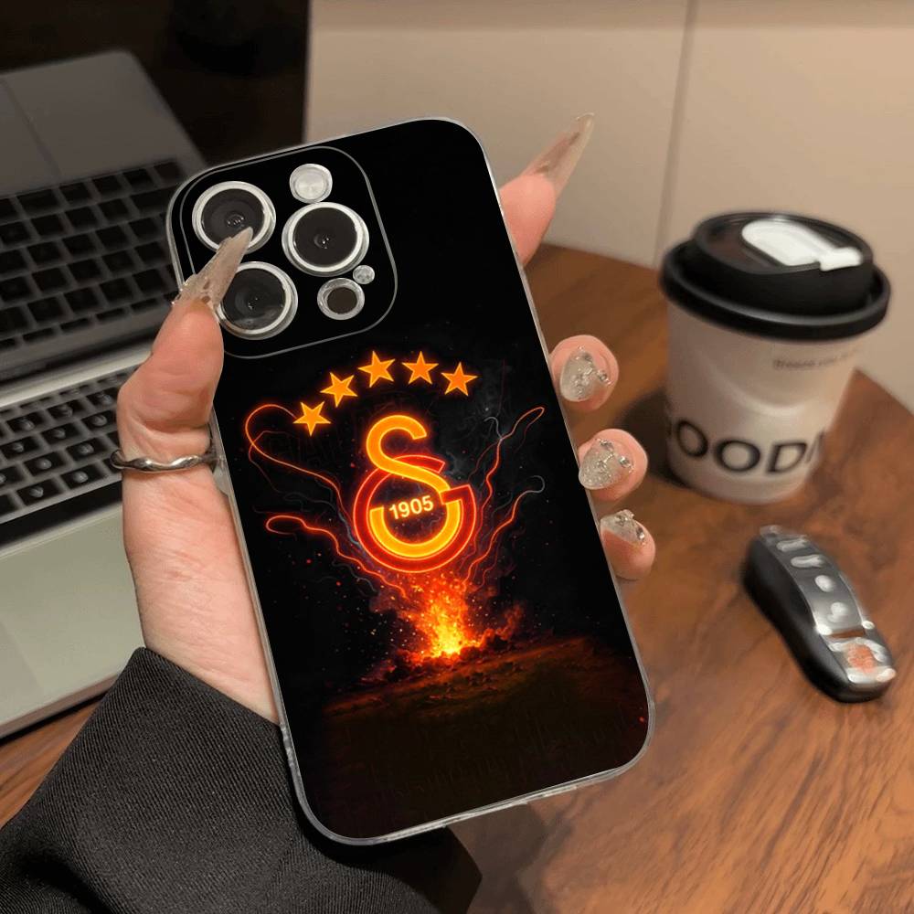 Coque de téléphone pour équipe de football Galatasaray Pour IPhone 17 16 15 14 13 12 11 Pro Max Plus Coque Souple Personnalisée DIY