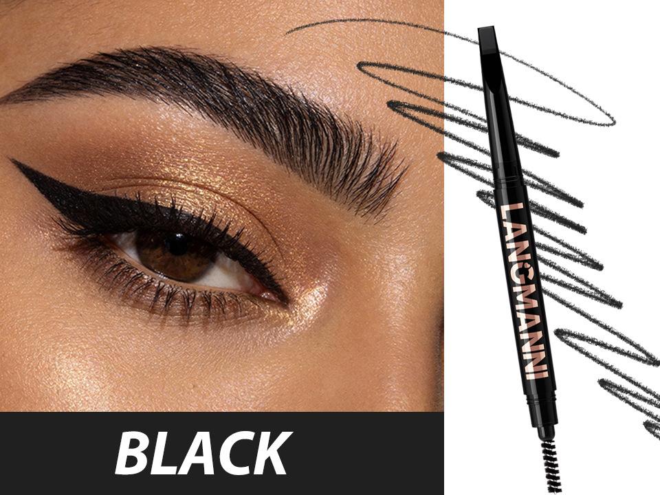 Dual-Ended Eyebrow Pencil with Spoolie Brush Long-lasting Easy Ware Eyebrow Pen,Natural Hair-Like Strokes,Waterproof Smudge-Proof Long Lasting Formula