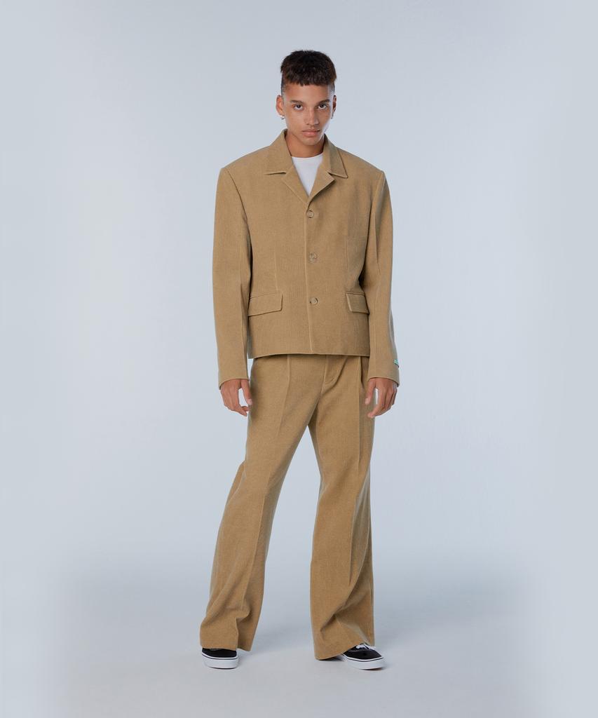 INSTANTFUNK Ms Corduroy Semi-Wide Slacks - Beige