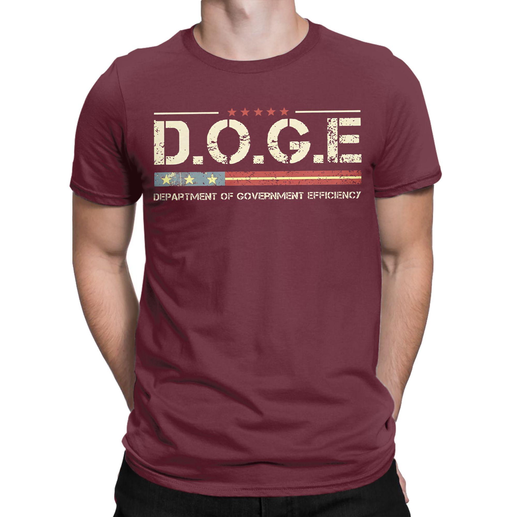

Doge Department Of Government Efficiency 2025 Tee Shirt for Men Women Print T Shirts 100% Cotton Clothes XXXXXL бордовый