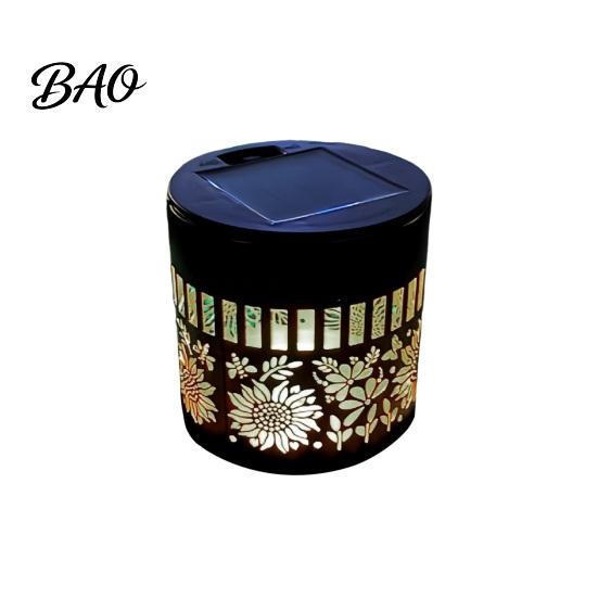 Decorative Solar Fence Lights Wall Light, 7 Color Changing Outdoor Projection Light With Projected Patterns Lamp, Waterproof Garden Lamp for