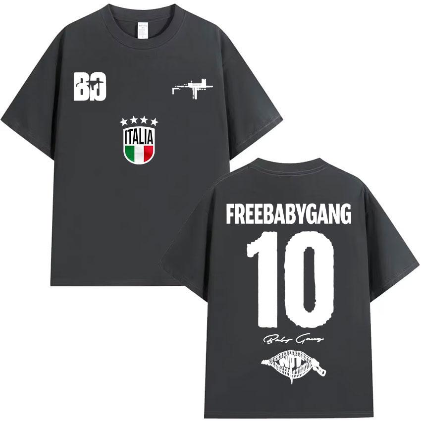 

Rappeur Baby Gang Tour 2025 Album Merch Tshirts Unisex Women Clothing Hip Hop Oversized T Shirt Summer Casual Short Sleeve Tshirt S