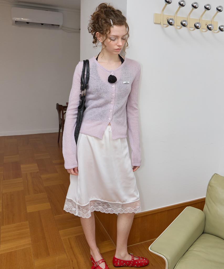 Leteoli Layered Lace Skirt_Ivory