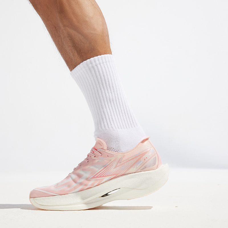 361 Feiran 2 Slip Resistant, Abrasion Resistant, Lightweight Low Top Running Shoes Unisex Soft Peach Pink 672312214-2