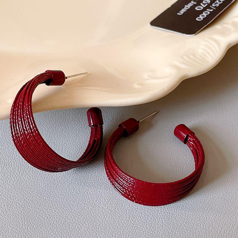 Chinese New Year Red Rose Petal Earrings - Festive, Fashionable & Elegant