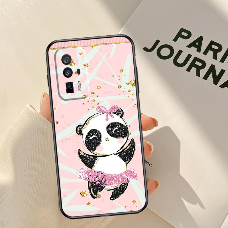 Panda Cute Case For Xiaomi 14 15 Ultra 13T 14T 15T Pro 17 Pro Max POCO X7 Pro X3 X5 X6 F5 F6 F7 F8 Coque