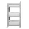 Storage Trolley Sliding Drawers Rolling Utility Cart with Universal Wheel for Kitchen Bathroom Bedroom 3 Layers