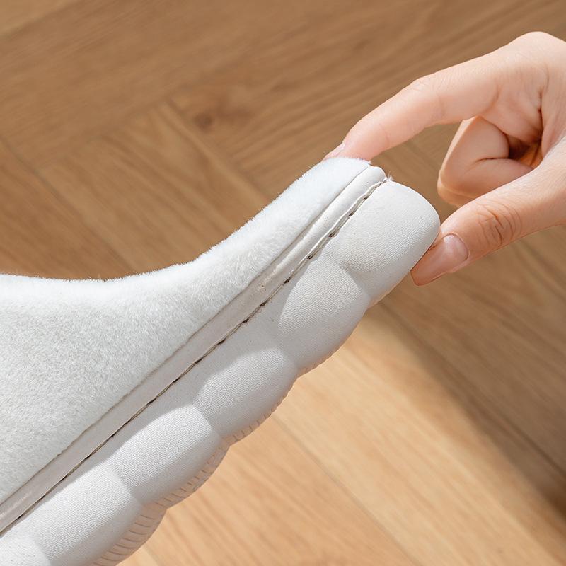 Cloud Smiley Face Cotton Tuoshi Autumn and Winter Leisure Indoor Home Fleece Thick Bottom Warm Cotton Slippers