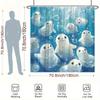 Arctic Harmony Shower Curtain - Cute Seal Baby Hanging on Cold Wonderland Wall, Used for Living Room and Bedroom Decoration