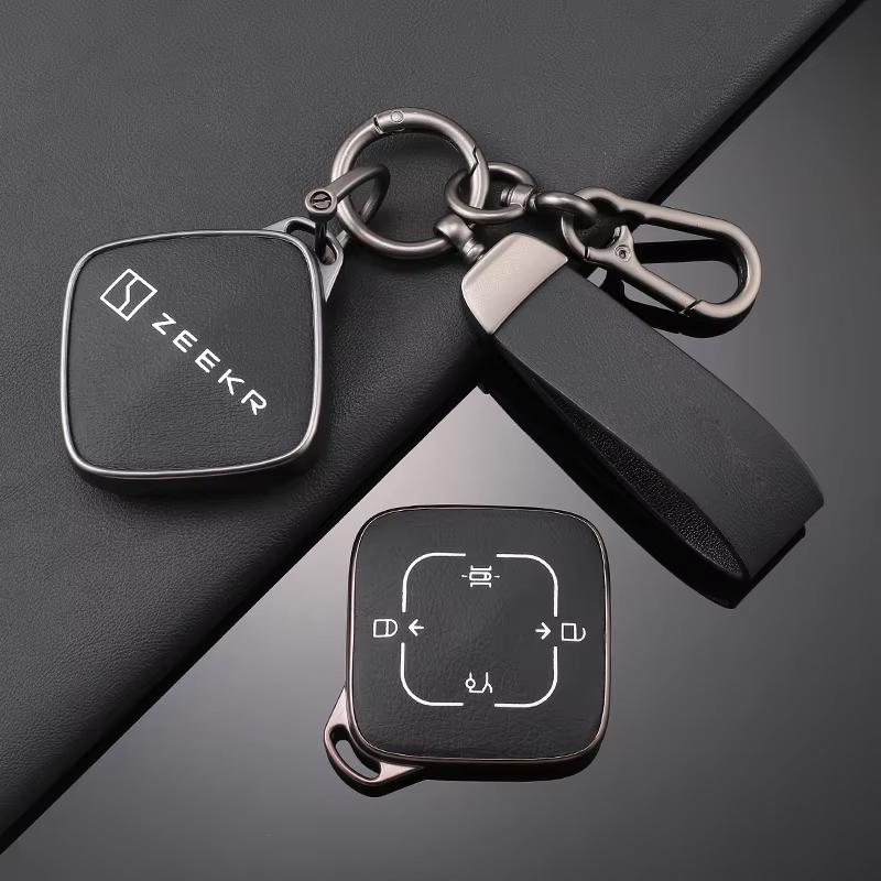 TPU Leather Car Key Case for Extremely Krypton 001 007 009 ZEEKR X NFC Truck Key Keychain AccessoriesAccessories
