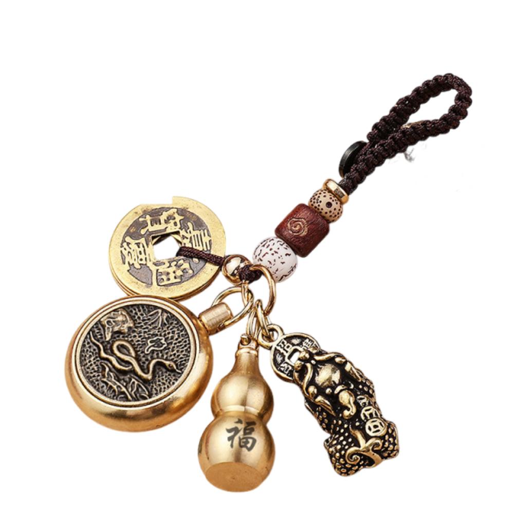 Vintage Style Twelve Zodiac Animal Keychains Animal Themed Universal Lucky Charm  Craft Decoration