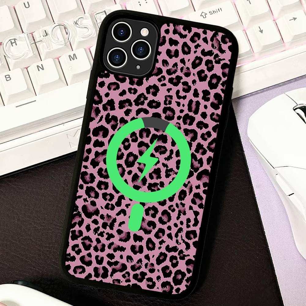 Funda para Teléfono con Estampado de Leopardo y Guepardo Para IPhone 17 16 Pro Max 15 14 Plus 11 13 12 A Prueba de Golpes Magnética Para Cubierta Magsafe