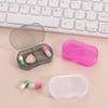 Snap-on design 2-gird Pill Box Dust-proof Pill Packing Box Mini Medicine Box  Medicine Storage