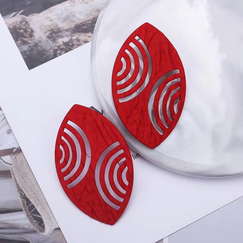 Cercei atârnători de culoare roșie pentru femei, cu pandantive din zirconiu simulat, cercei lungi pentru fete, temperament, cercei tip picătură în formă de inimă, zirconiu