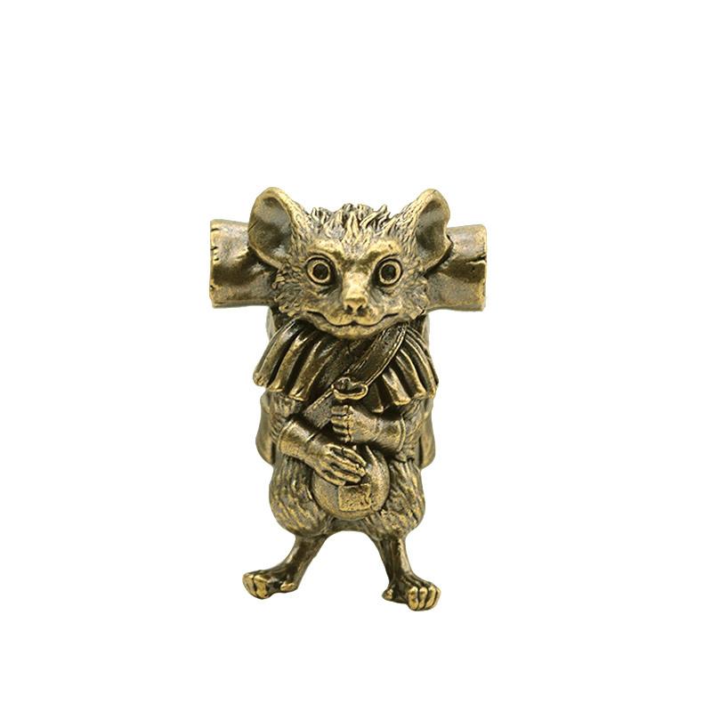 Rat Traveler Brass Knife Beads Animal Mouse Edc Diy Paracord Woven Bracelets Lanyard Pendants Accessories Outdoor Tool Hangings