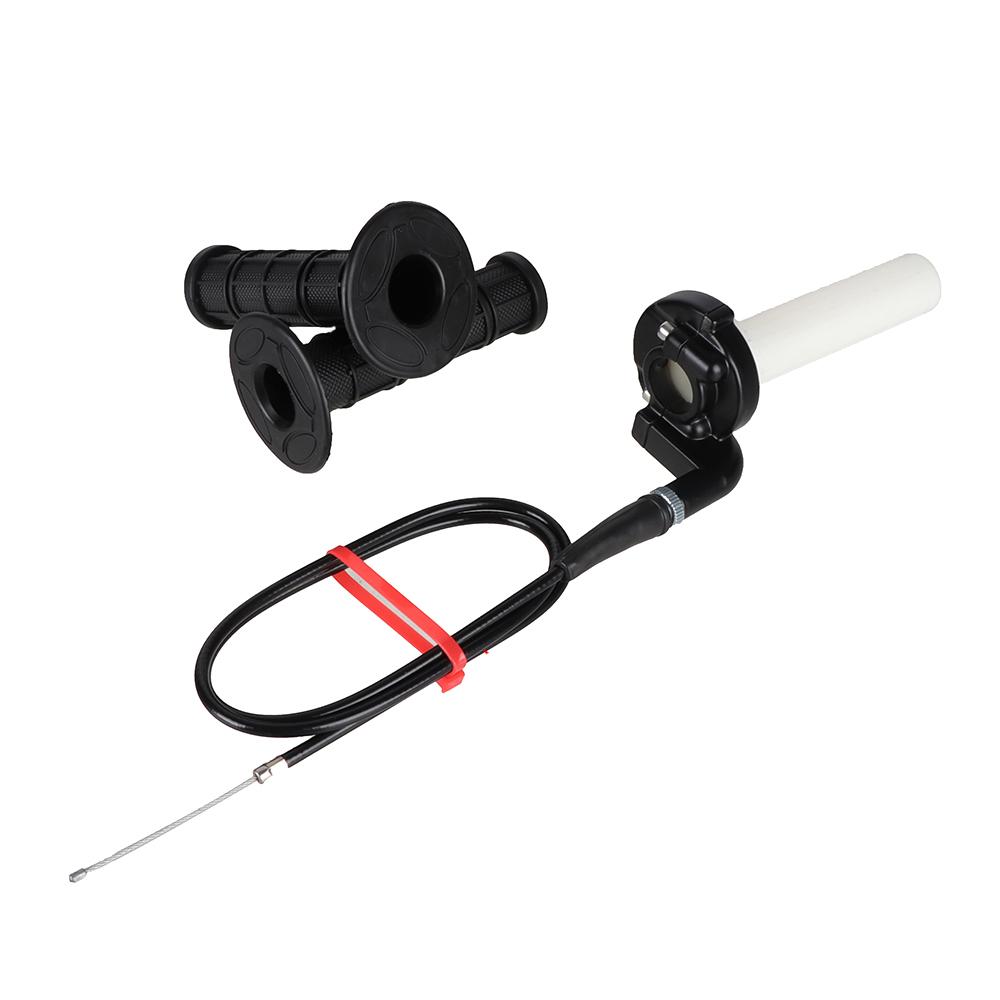 Universal 22mm Motorcycle Grips Throttle Accelerator Cable Set For CRF YZF KXF SXF SSR SDG BSE Pit Dirt Bike Motocross Enduro Throttles 2