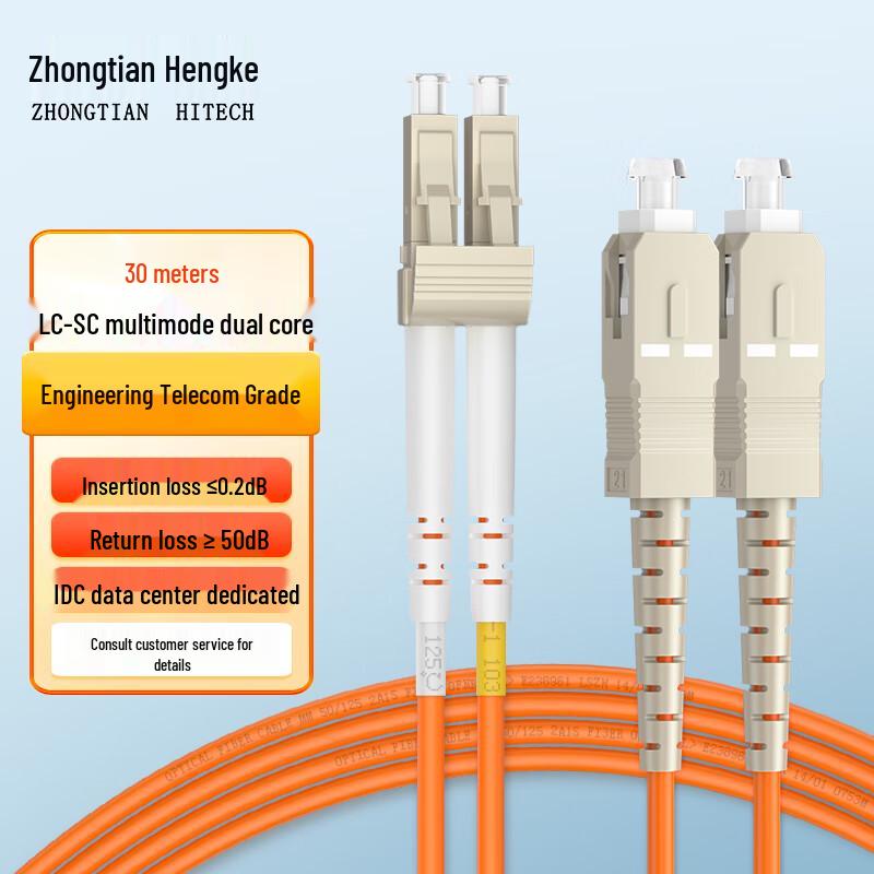 Zhongtianhengke OM2 Multimode Duplex 50/125 LSZH Fiber Optic Patch Cable