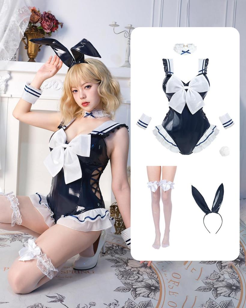 Bunny Girl Plus Size Bunny Sailor Bunny Cosplay Halloween Photo Shoot Bunny [Excellent Quality] Cosplay, Suit, Ver., High-Leg Costume, Costume, Event,