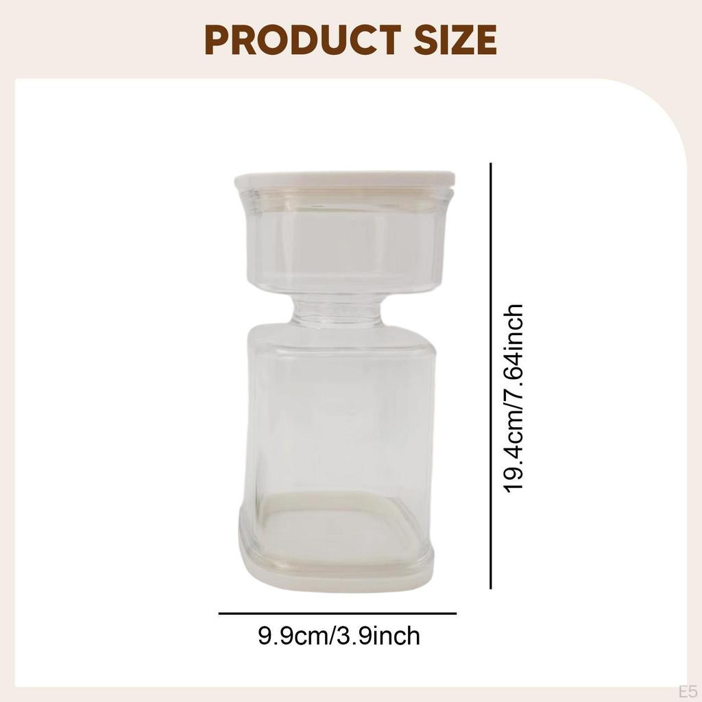Pickle and Olive Hourglass Jar Storage Container Airtight Juice Separator for Kimchi Kosher