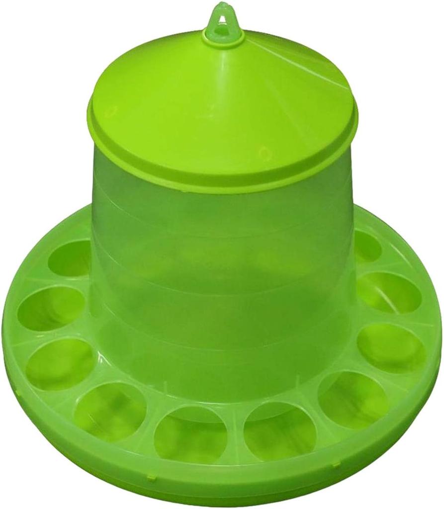 2kg Automatic Poultry Feeder Feed Bucket Farm Animal Barrel Chicken Feeder Waterer For Chick Livestock Peacocks Turkey Bird