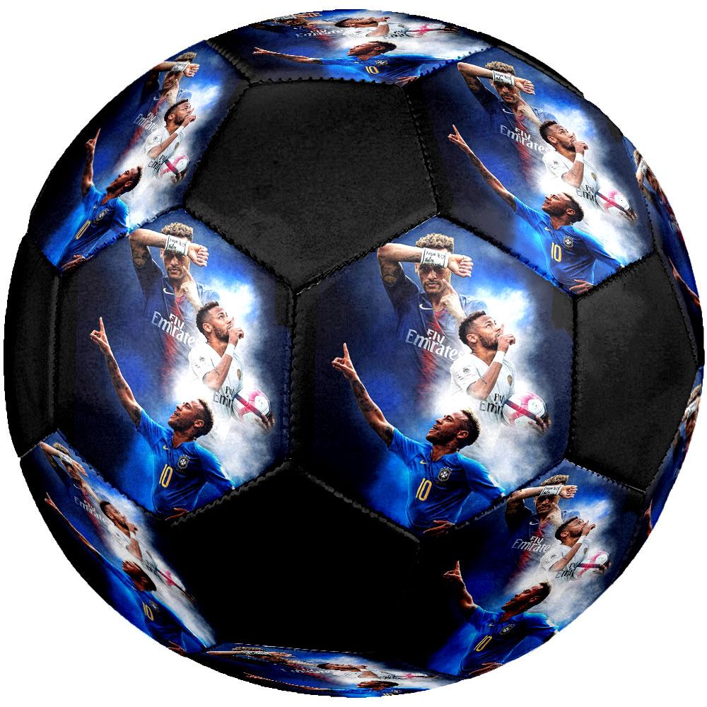 Neymar Printed Size 5 Soccer Ball, Machine-Stitched PVC, Durable & High Bounce, All Ages Fit, Fan Merchandise, Matches & Outdoor Use.