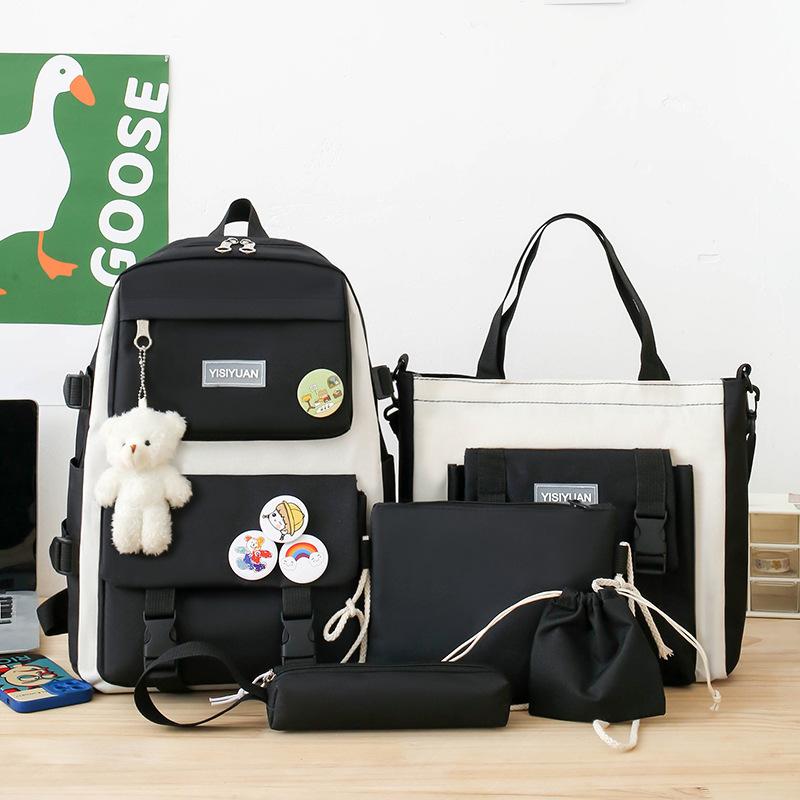 School bag new school bag primary school students fashion backpack large capacity girls casual junior high school students backpack fashion