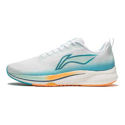 Li Ning Red Hare 5 Amorti Antidérapant Résistant à l'abrasion Tige basse Lightforam Plus Chaussures de course Homme Blanc Bleu ARMS009-1