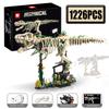 1226Pcs Jurassic Tyrannosaurus Rex Fossil Skeleton Building Blocks Electric Driven Education Dinosaur Model Toys Holiday Gifts