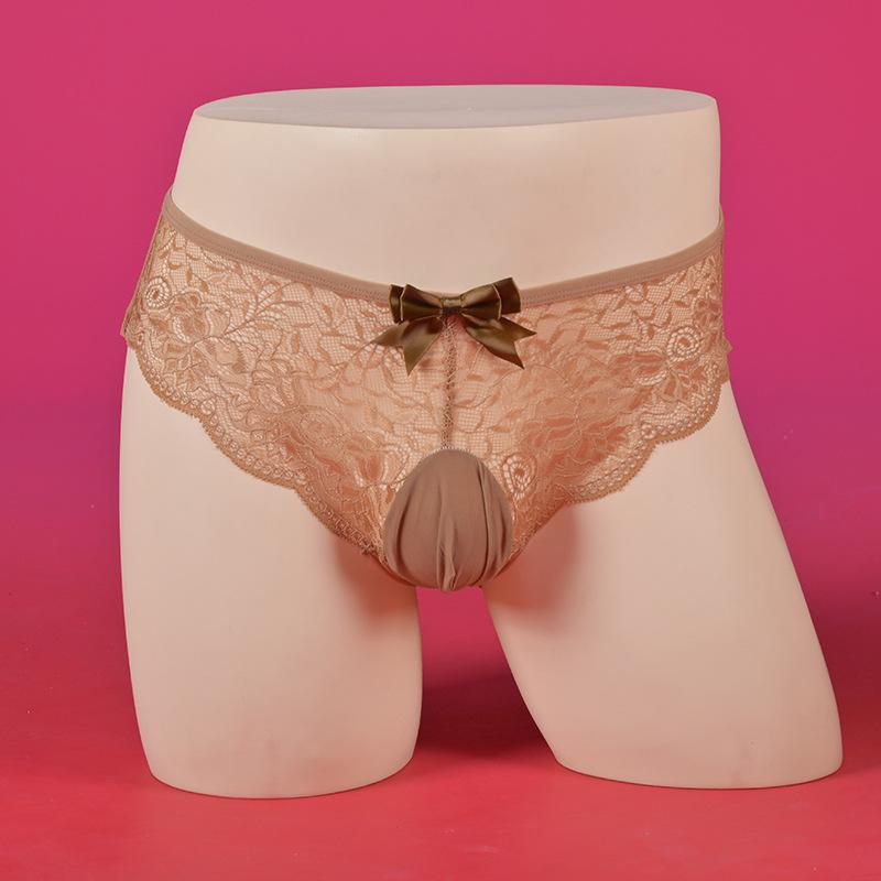 Δαντελωτό Διάφανο Sissy Pouch Σλιπ Σέξι Δαντελωτό Διάφανο Σλιπ Γκέι Άνδρας Με Διαχωρισμό Για Κούκλα Εσωρούχα JK Καμαριέρα Άνδρας Σλιπ
