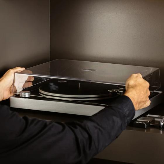 LENCO L-455BK - gramofon z aluminiową obudową i wkładką 2M RED, Lenco