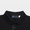 Fila Blue Solid Polo Neck Pullover Knitted Short Sleeve Polo Shirt Men Tops F11M622129F-BK