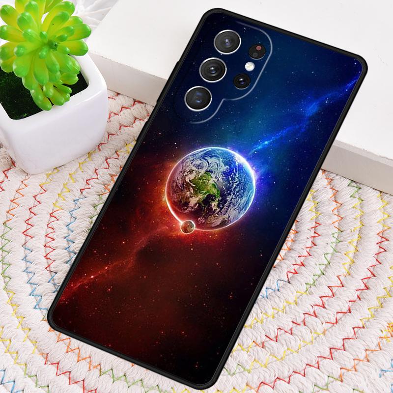 Earth Moon Sun Planet Phone Case for Samsung Galaxy note 10 pro S26 Ultra S23 S24 FE S25 S21 S22 PLUS shockproof Cove