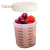 Salad Cup 501-600ml Food-Grade PP Leak-Proof Portable Salad Box with Lid Enhanced Drainage System Double Drain Cup