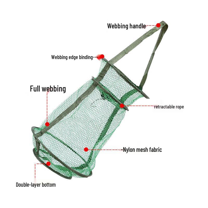 Portable Foldable Nylon Fishing Net Bag