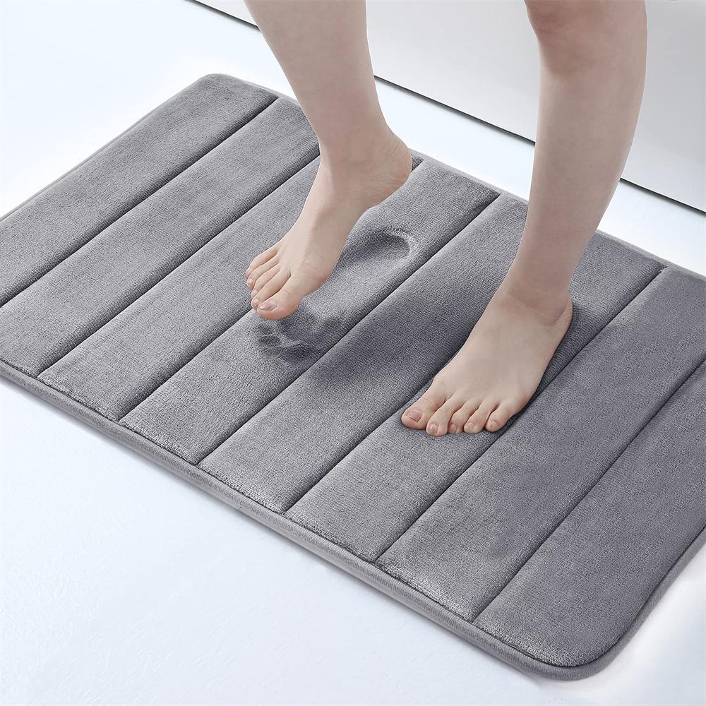 Olanly Non-slip Bath Mat Memory Foam Mat Water Absorbent Shower Carpet Thick Bath Rugs Bathroom Ultra Soft Bathroom Rugs Gadgets