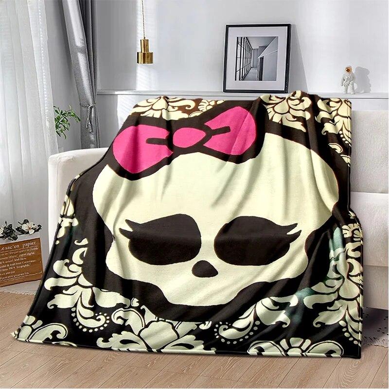 3D Monster High Anime Cartoon Blanket,Soft Throw Blanket for Home Bedroom Bed Sofa Picnic Travel Office Rest Cover Blanket Kids