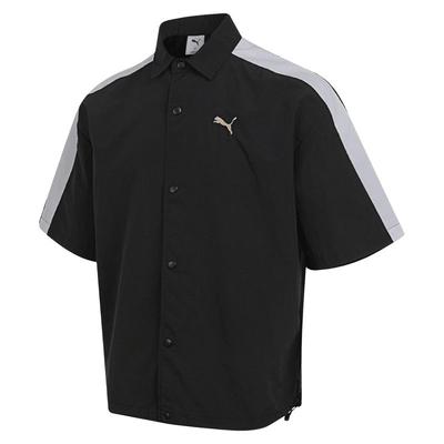 Prime Retro T7 Woven Polo Sports Casual Short Sleeve Shirt Men Shirts 63478401
